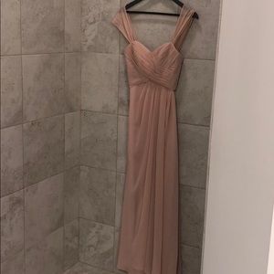 Blush chiffon long dress